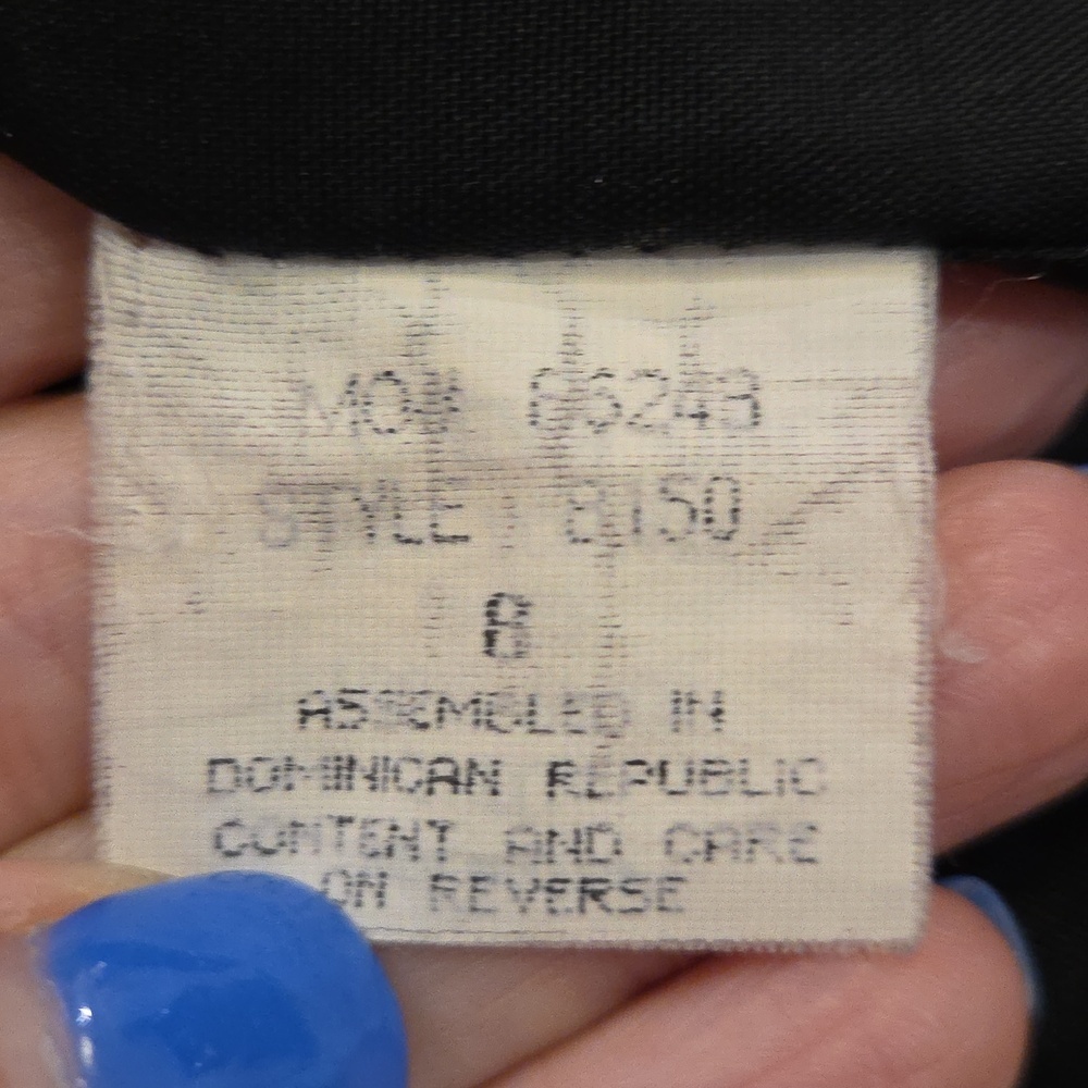 Sag Harbor Black Single-Button Blazer with Gold Accent Size 8! - Picture 3 of 8